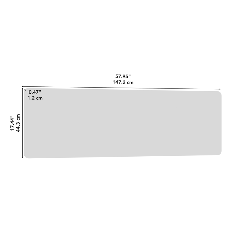 Scranton & Co Tackboard for 60W Cubicle Desk in Warm Beige Fabric