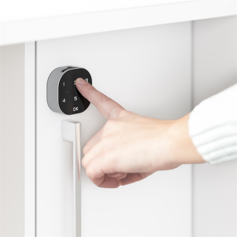 Scranton & Co Engineered Wood 48W 2 Person Cubicle with Tackboard in White