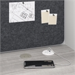 Scranton & Co Engineered Wood 48W 2 Person Cubicle with Tackboard in White/Gray