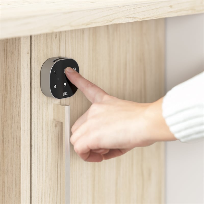 Scranton & Co Wood 48-inch Office Cubicle Desk with Storage in White/Elm