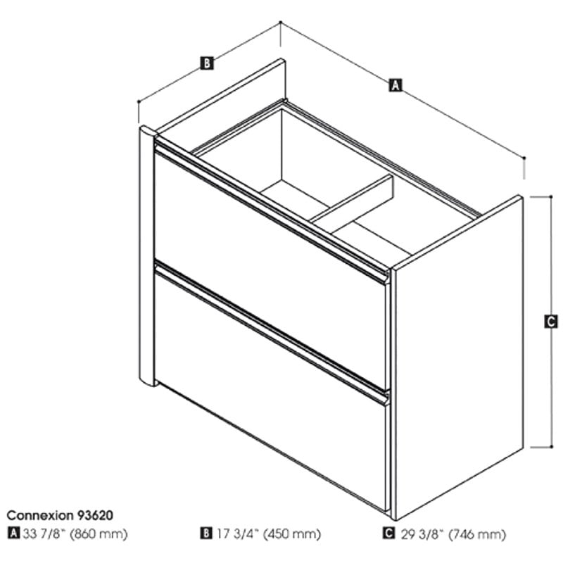 Scranton & Co 2 Drawer Add On Lateral File Cabinet in Antigua and Black