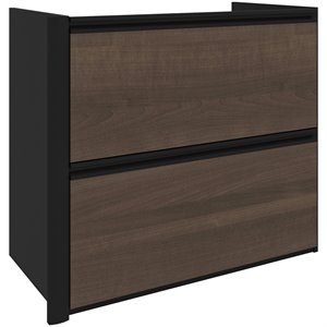 Scranton & Co 2 Drawer Add On Lateral File Cabinet in Antigua and Black