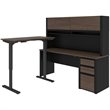 Scranton & Co 3 Piece Standing Desk Set in Antigua and Black