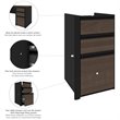 Scranton & Co 3 Piece Standing Desk Set in Antigua and Black