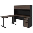 Scranton & Co 3 Piece Standing Desk Set in Antigua and Black