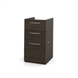 Scranton & Co Pedestal File Cabinet for Home Office in Dark Chocolate