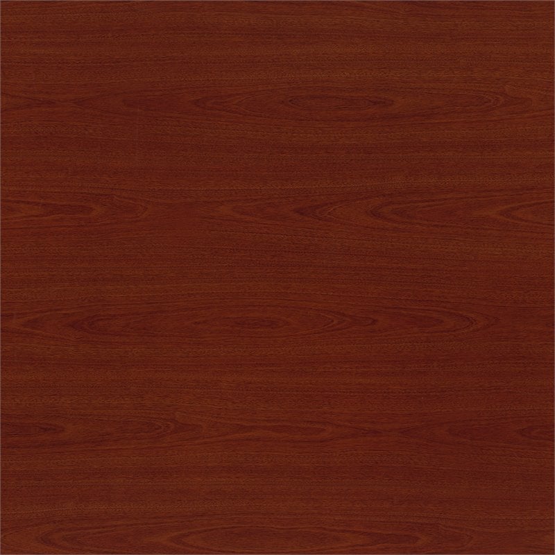 Scranton & Co Engineered Wood L-Desk with Drawers in Mahogany