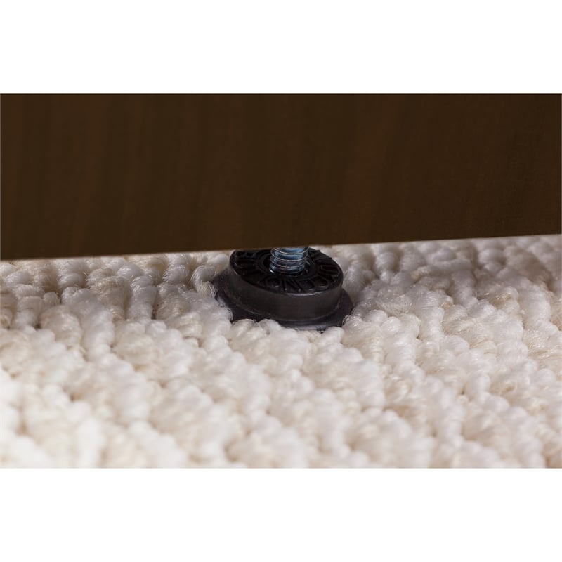 Scranton & Co Engineered Wood 66W Desk with Mobile File Cabinet in Mocha Cherry