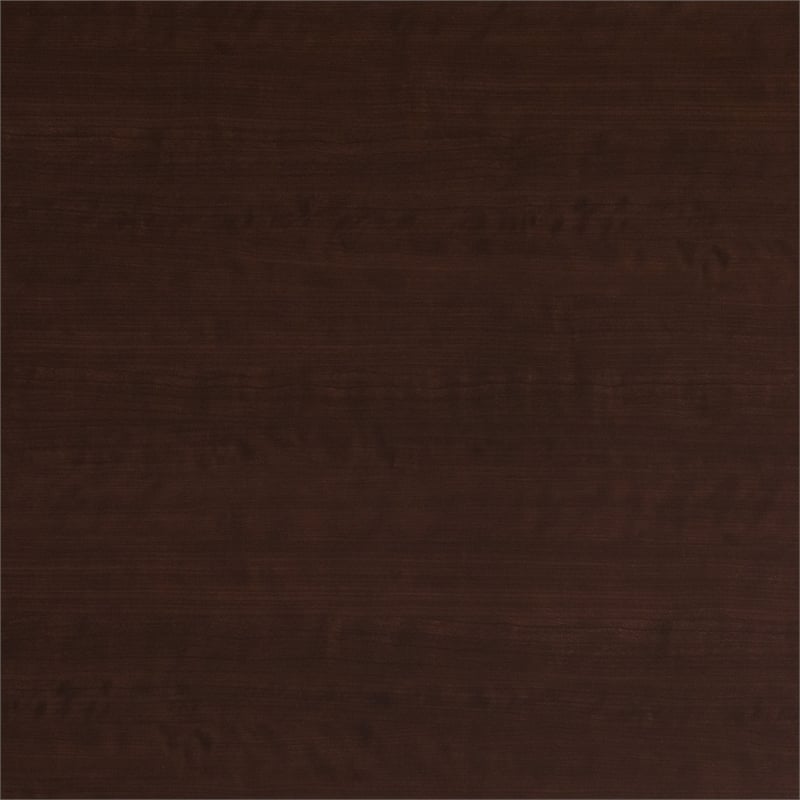 Scranton & Co 60W L-Shaped Desk with Mobile File Cabinet in Mocha Cherry