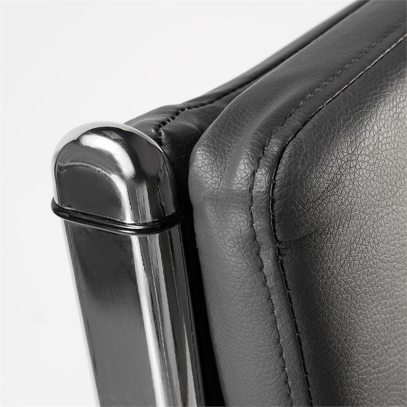 Scranton & Co High Back Adjustable Height Leather Executive Gray Office Chair