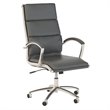 Scranton & Co High Back Adjustable Height Leather Executive Gray Office Chair