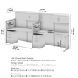 Scranton & Co Engineered Wood 2 Person Cubicle Desk Set in Pure White