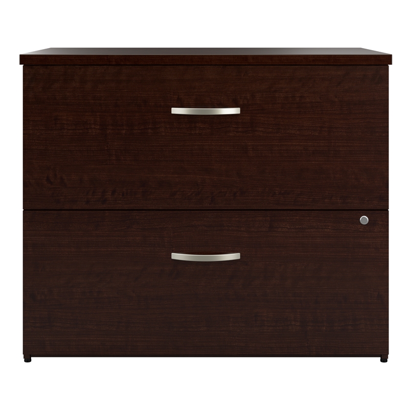 Scranton & Co Engineered Wood Lateral File Cabinet in Mocha Cherry