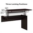 Scranton & Co 42W 3 Position Sit to Stand Desk Return in Espresso Oak
