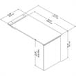 Scranton & Co 42W 3 Position Sit to Stand Desk Return in Espresso Oak