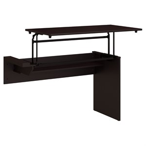 Scranton & Co 42W 3 Position Sit to Stand Desk Return in Espresso Oak