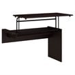 Scranton & Co 42W 3 Position Sit to Stand Desk Return in Espresso Oak
