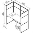 Scranton & Co Contemporary 60W Cubicle Desk with 66