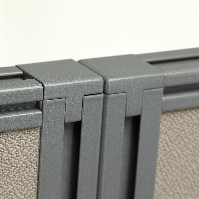 Scranton & Co Contemporary 4 Person L-Shaped Cubicle with 66