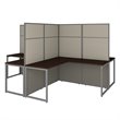 Scranton & Co Contemporary 4 Person L-Shaped Cubicle with 66