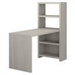Scranton & Co Engineered Wood 56W Bookcase Desk in Gray Sand