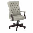 Scranton & Co Adjustable Height Fabric Office Chair with Arms in Light Gray