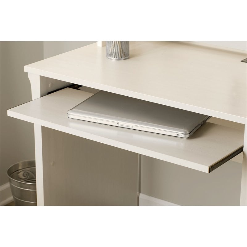 Scranton & Co Desk 4-Piece Engineered Wood Office Suite in Antique White