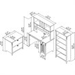 Scranton & Co Desk 4-Piece Engineered Wood Office Suite in Antique White