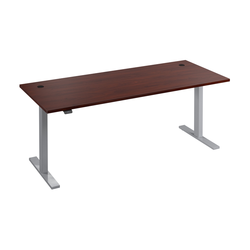 Scranton & Co Engineered Wood 72W Adjustable Standing Desk in Hansen Cherry