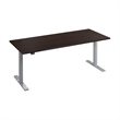Scranton & Co Engineered Wood 72W Adjustable Standing Desk in Mocha Cherry