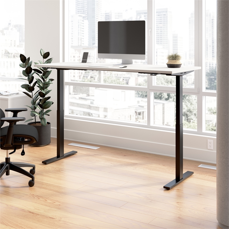 Scranton & Co Engineered Wood 72W Adjustable Standing Desk in White