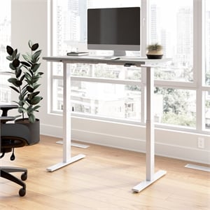 Scranton & Co Engineered Wood 48W Adjustable Standing Desk in Platinum Gray