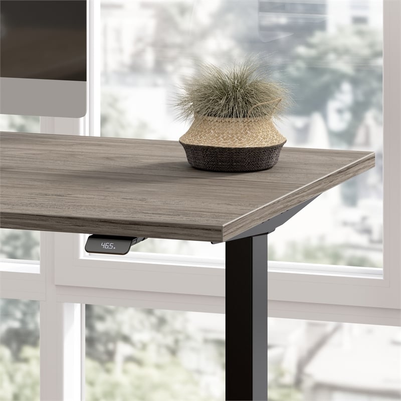 Scranton & Co Engineered Wood 60W Adjustable Standing Desk in Modern Hickory