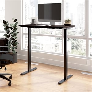 Scranton & Co Engineered Wood 48W Adjustable Standing Desk in Black Walnut