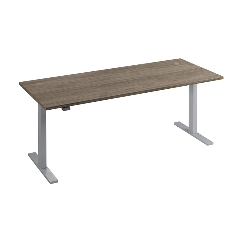 Scranton & Co Engineered Wood 72W Adjustable Standing Desk in Modern Hickory
