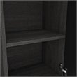Scranton & Co Contemporary 2 Door Desk Hutch in Black and Bark Gray