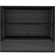 Scranton & Co Contemporary 2 Door Desk Hutch in Black and Bark Gray