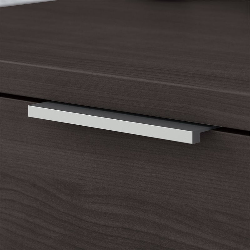 Scranton & Co Contemporary 2 Drawer Assembled File Cabinet in Gray