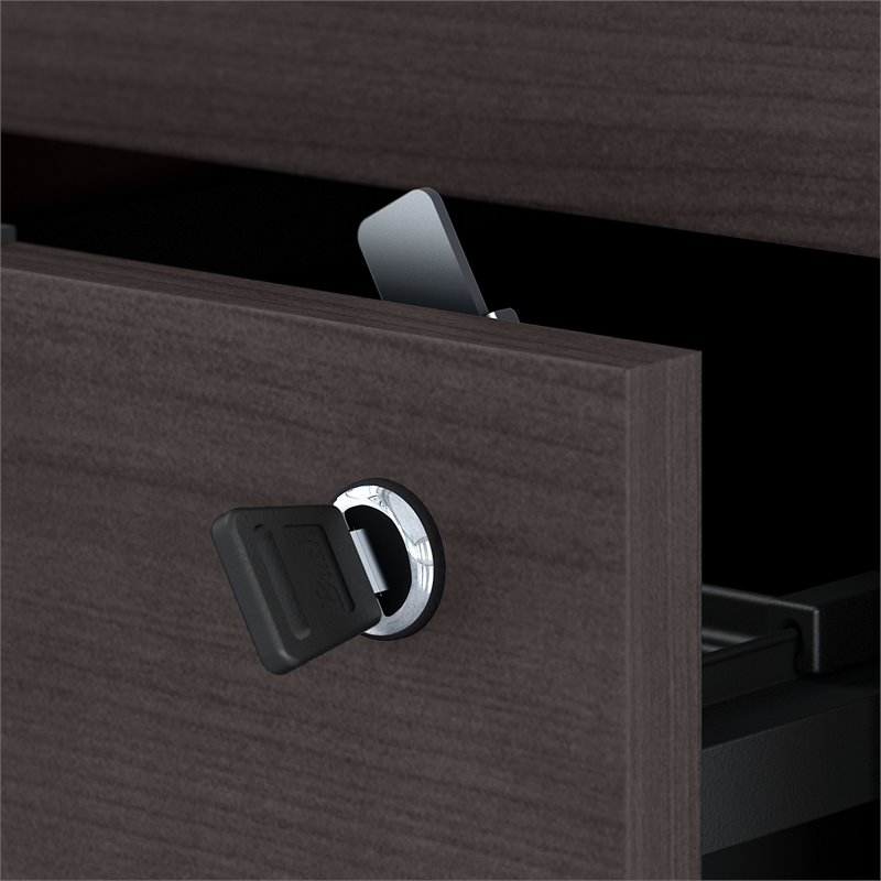 Scranton & Co Contemporary 2 Drawer Assembled File Cabinet in Gray