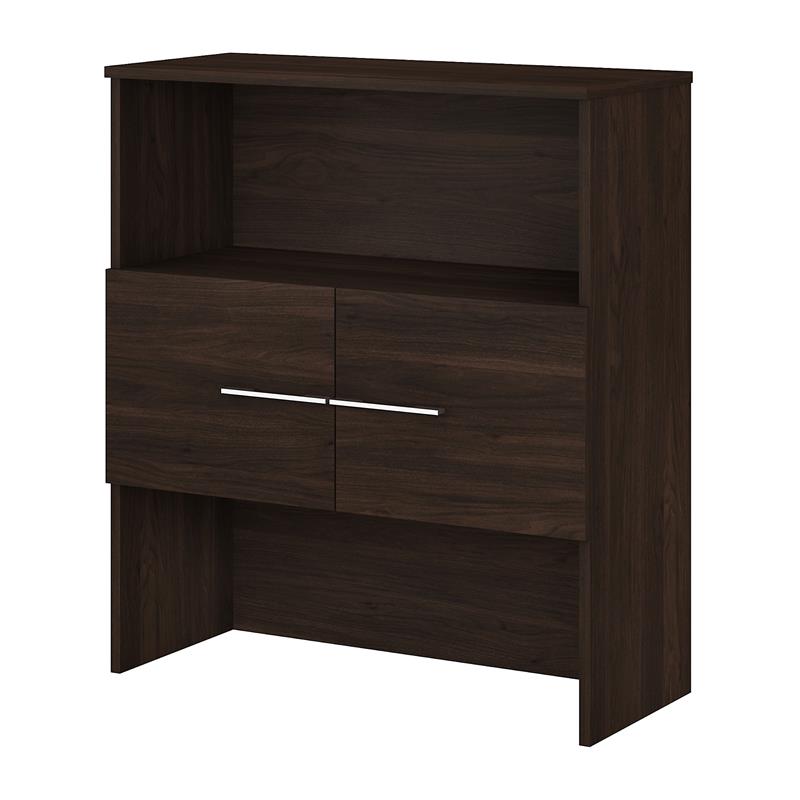 Scranton & Co Engineered Wood 36W Bookcase Hutch in Black Walnut