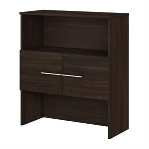 Scranton & Co Engineered Wood 36W Bookcase Hutch in Black Walnut