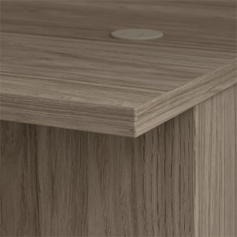 Scranton & Co Engineered Wood 72W U Shaped Desk with Drawers in Modern Hickory