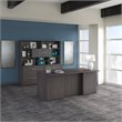 Scranton & Co Engineered Wood 72W Executive Desk with Storage in Storm Gray