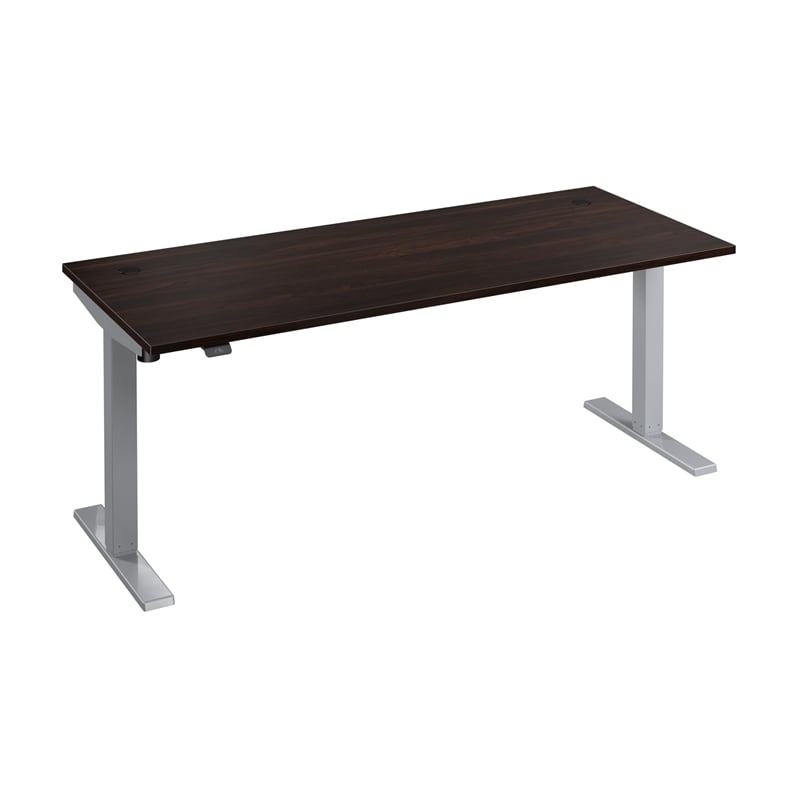 Scranton & Co Engineered Wood 72W Adjustable Standing Desk in Black Walnut