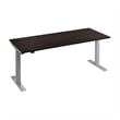 Scranton & Co Engineered Wood 72W Adjustable Standing Desk in Black Walnut