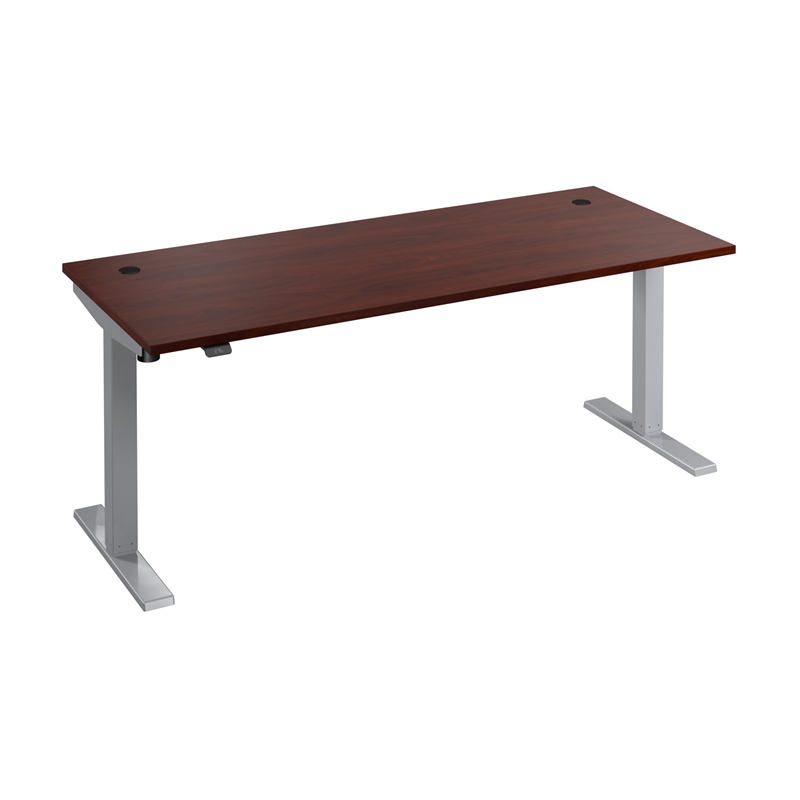 Scranton & Co Engineered Wood 72W Adjustable Standing Desk in Hansen Cherry