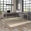 Scranton & Co Engineered Wood 72W x 30D L-Shaped Table Desk in Storm Gray