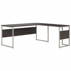 Scranton & Co Engineered Wood 72W x 30D L-Shaped Table Desk in Storm Gray