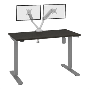 Scranton & Co 48&quot Contemporary Engineered Wood Standing Desk in Deep Gray