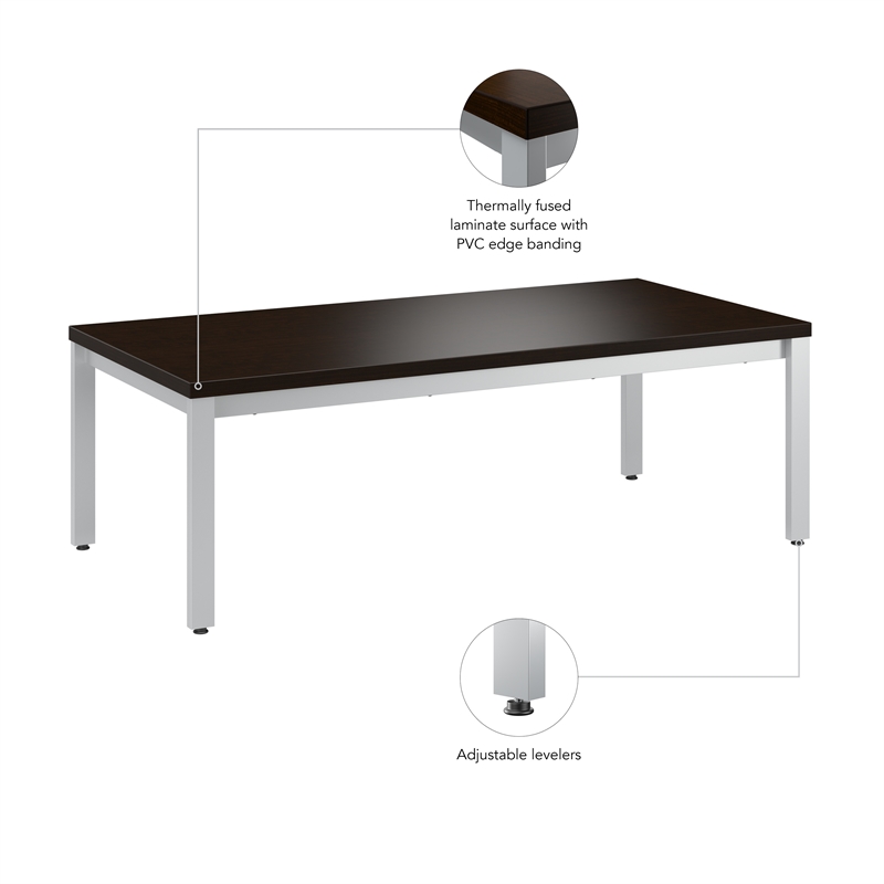 Scranton & Co Engineered Wood Waiting Room Coffee Table in Mocha Cherry